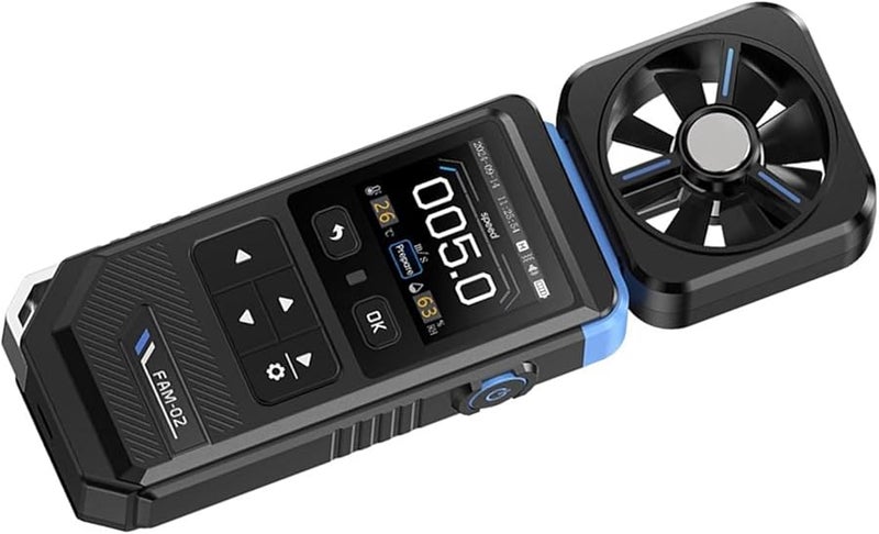 Pocket Digital Anemometer Measures Wind Speed Temperature Humidity Air Flow Meter - Image 5